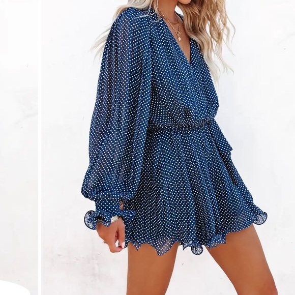 Viera polka dot pleated romper - Picture 4 of 8